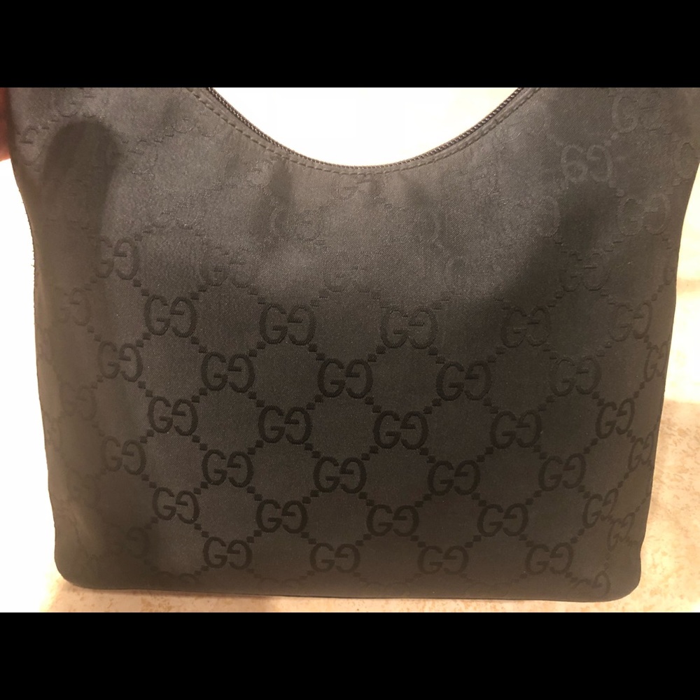 Gucci Leather and Canvas Shoulder Bag